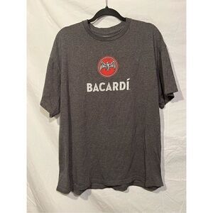 Bacardi Rum T-Shirt Gray in Color Size XL